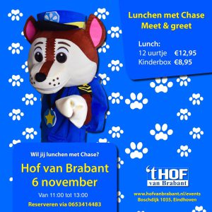 Chase Meet & Greet | 12 UURTJE (volwassen) - 6 November van 13:00 uur tot 16:00 uur