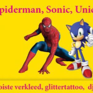 Kids Carnaval '23 - Zo 19 Februari 14:00 - 18:00 uur - Spiderman, Sonic, Unicorn, Prinsses