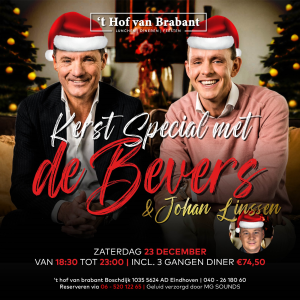 Kerstavond met de Bevers & Johan Linssen - 23 dec. '23 - 18:30 uur tot 23:00 uur incl. 3 gangen diner