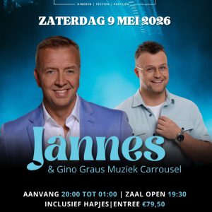 Jannes & Gino Graus Muziek Carrousel - Za 9 mei '26 | incl. hapjes - Aanvang 20:00 uur