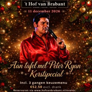 Aan tafel met Peter Ryan Kerstspecial - 11 dec '26 - incl. 3-gangen keuzemenu