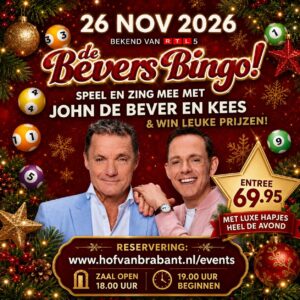 De Bevers Bingo - 26 november '26 - Inloop 18:00 uur - Aanvang 19:00 uur - incl. luxe hapjes