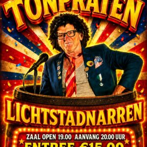 Tonpraten Lichtstadnarren alleen ticket (zonder diner) - 12 dec '26 - Zaal open 19u - aanvang 20u